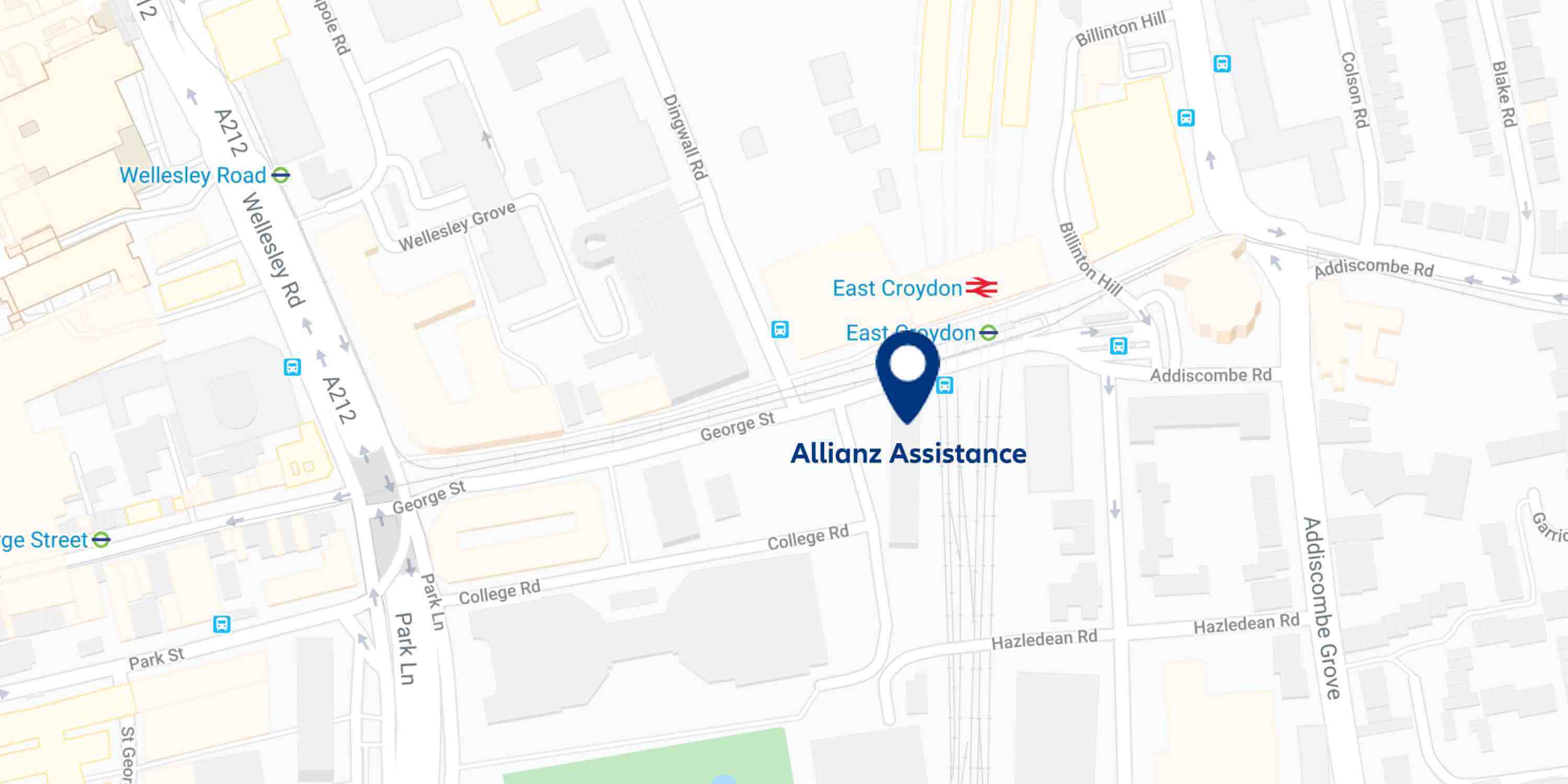 Image of East Croydon office on the map