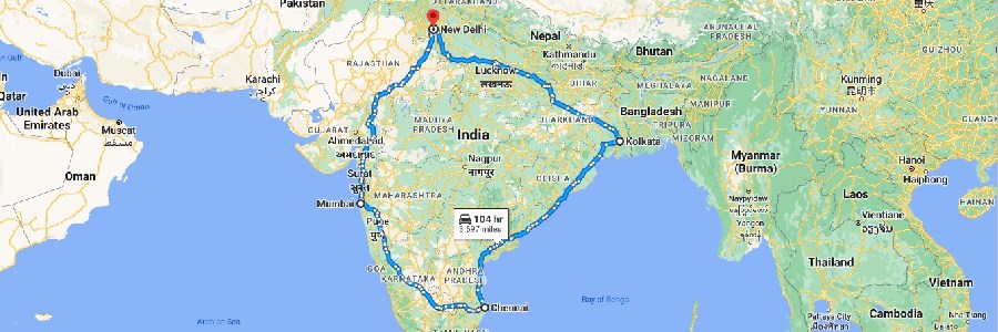 The Golden Quadrilateral - India Road Trip