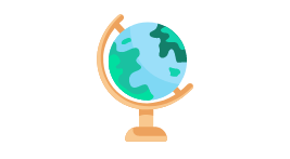 Cartoon globe logo