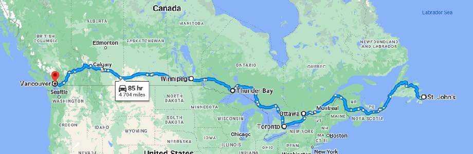 St John's to Vancouver - Canada's Road Trip